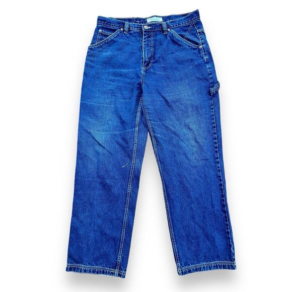 JORDIN Y2K Baggy Wide Leg Blue Carpenter Jeans Cyberpunk JNCO Style 38x32 Skater - Picture 1 of 16